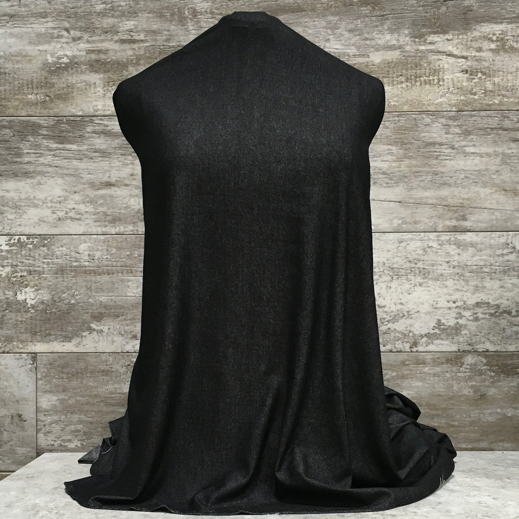 Denim Knit /  Black -sold by the half yard