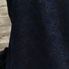 Lace Fused Satin / Navy | Sold by the half yard