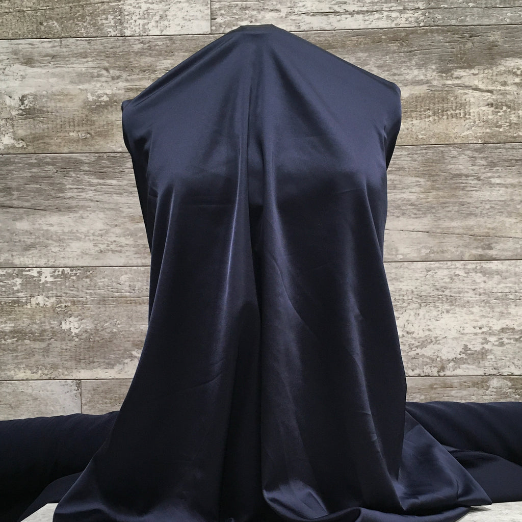 Kyoto Crepe Satin / Navy 56 | Sold by the half yard