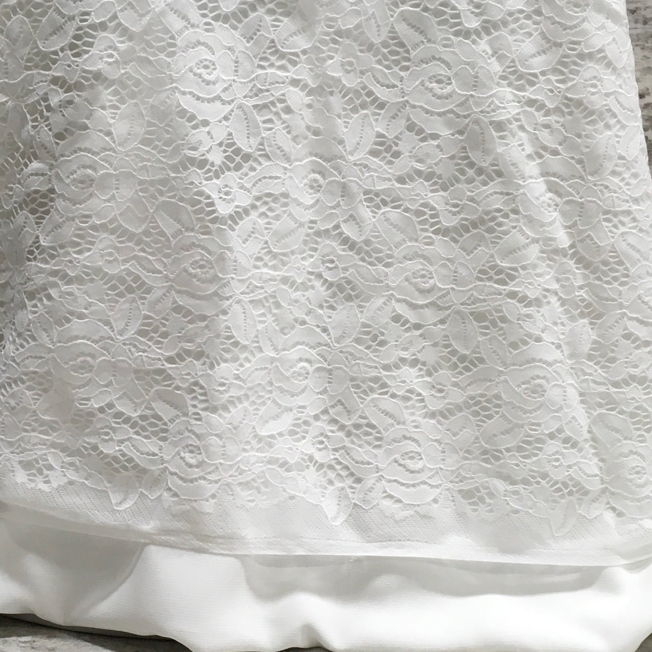 Bridal Lace Camellia / Sold by the half yard