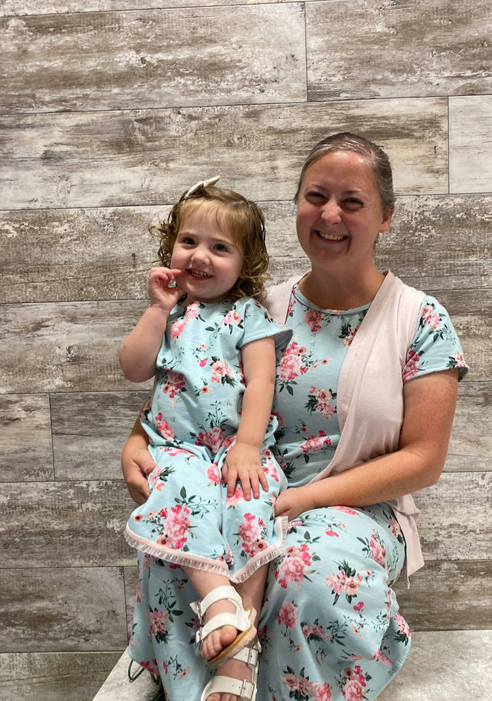 French Terry / Posies in a Pool | Sold by the half yard