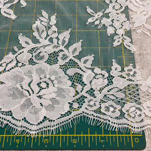 Bridal Lace Floral Finesse - Sold by the half yard