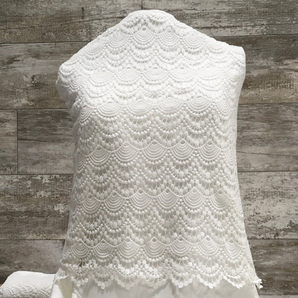 Bridal Lace All the Scallops - Sold by the half yard