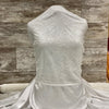 Bridal Lace Glowy Geometric - Sold by the half yard
