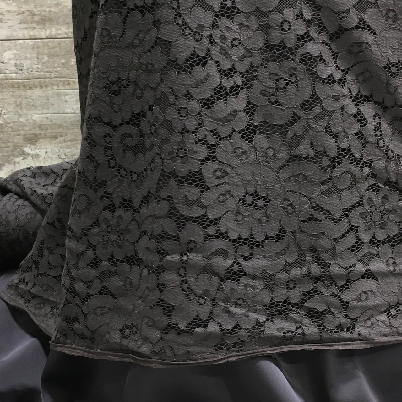 Valentino Lace /  Charcoal 13 | Sold by the half yard