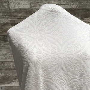 Bridal Lace Diamond Burnout - Sold by the half yard