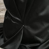 Roselyn Stretch Satin / Black 02| Sold by the half yard