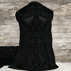 Boho Burnout / Black - Sold by the half yard