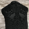Boho Burnout / Black - Sold by the half yard