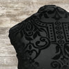 Boho Burnout / Black - Sold by the half yard