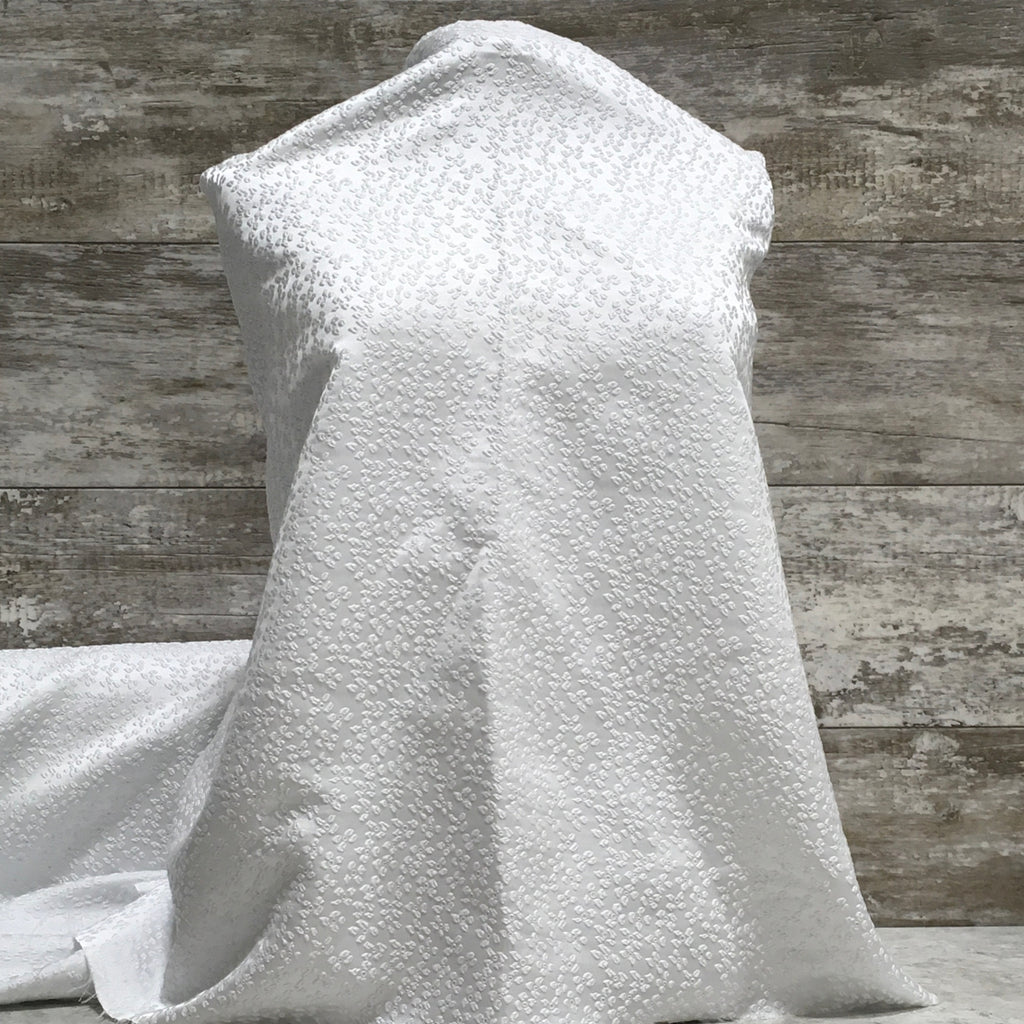 Bridal Jacquard / 101 Optic White | Sold by the half yard