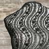 Sequin Waves Lace / Black - Sold by the half yard