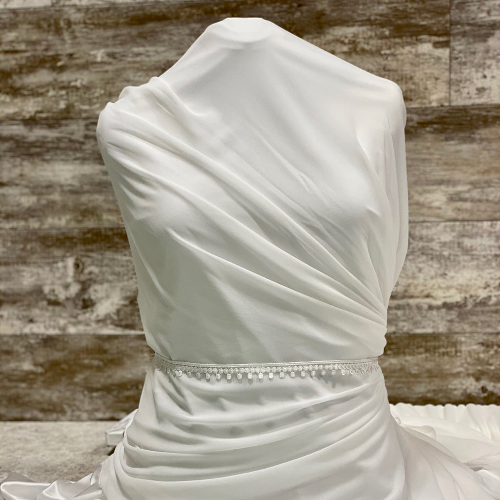 Vanessa Chiffon / Ivory | Sold by the half yard