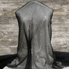 Sequin Stripes Lace / Black - Sold by the half yard