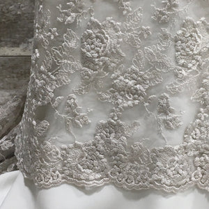 Oyster Embroidered Lace / Sold by the half yard