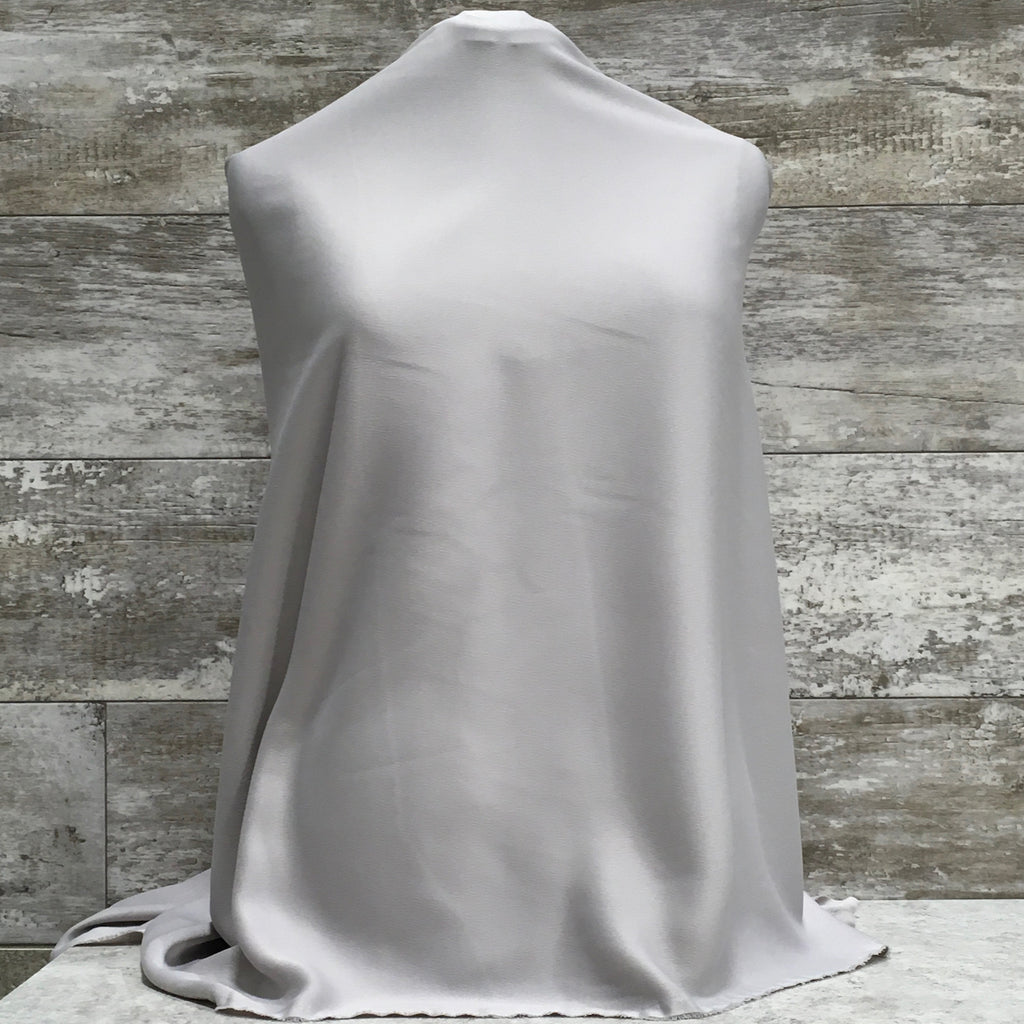 Kyoto Crepe Satin / Buffed Silver 26 | Sold by the half yard
