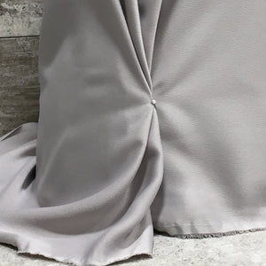 Kyoto Crepe Satin / Buffed Silver 26 | Sold by the half yard