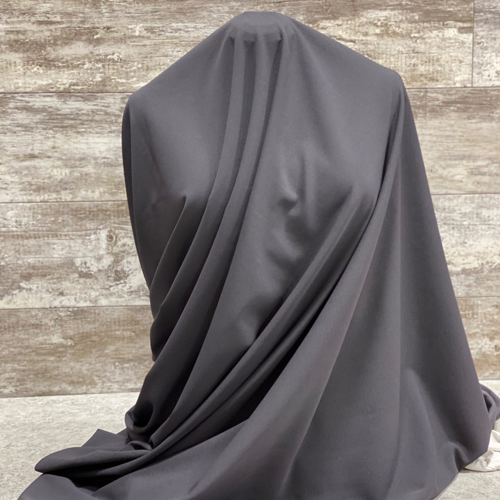 Techno Crepe / Charcoal | Sold by the half yard